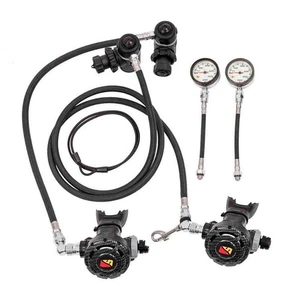Dive Rite Regulator Sidemount Set 7' / 22" DIN with BAR gauges (metric) - Picture 1 of 2