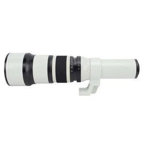 White Telephoto Lens With Adapter Ring 500mm F6.3 Multilayer MC Coating Manu NEW - Imagen 1 de 12