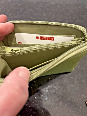 Rosetti Green Faux Leather Wallet Zip Around Organizer Compact NWT 6x4 - Image 1 of 4