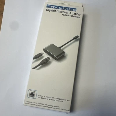 gigabit ethernet adapter Type-C To PD+RJ45 10/100/1000Mbps USB - Image 1 of 2