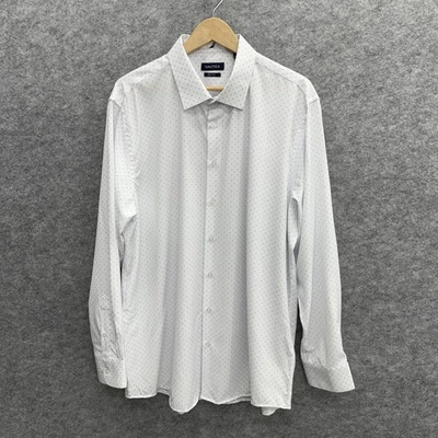 Nautica Men's Performance Dress Shirt, Slim Fit, White, 18-18.5 36/37, XXL NEW - Image 1 of 4