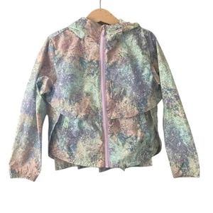 All in Motion Girls Tie Dye Windbreaker Jacket - Purple Pink Green - XS or 4/5 - Picture 1 of 10