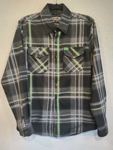Dixxon Flannel Company Men’s Small “Sublime” Collaboration Gray Green Plaid Long - Picture 1 of 12