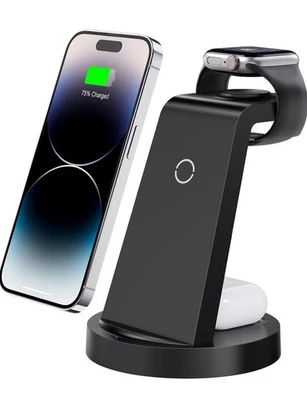 3 in 1 Charging Station for iPhone, Wireless Charger for iPhone 16e 16 15 14 ... - Image 1 of 3