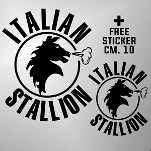 adesivo prespaziato Rocky Italian Stallion pre-spaced decal +1 FREE STICKER cm10 - Imagen 1 de 3