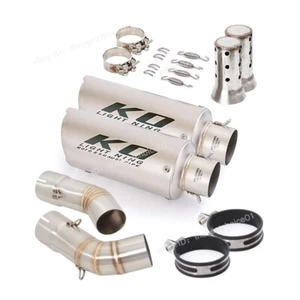 Modified For Ducati 848 1098 1198 Exhaust Set Mid Link Pipe Slip-on Muffler Pipe - Picture 1 of 12