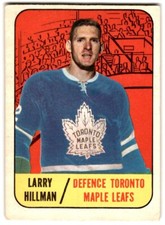 1967-68 Topps Larry Hillman #80 SURFACE LINE Toronto Maple Leafs