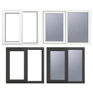 PVC Double Glazed Window Glass & Frame A Rated LH Side Hung & Fixed LH Crystal - Picture 1 of 27