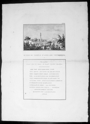 1802 J B Lechevalier Antique Print Temple Apollo Ruins Gülpınar Çanakkale Turkey