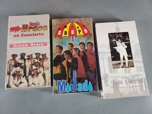 VHS MUSIC VIDEO LOT 3 BANDA BRAVO MOJADO JUAN GABRIEL VINTAGE SPANISH MEXICAN - Picture 1 of 14
