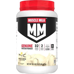 Muscle Milk Genuine Protein Powder, Vanilla Cream (39.5 oz.) - Picture 1 of 2