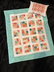 Mini 9–Patch Doll Quilt - Made For American Girl or Other 16"x19” Polly’s Quilts