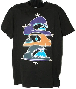 Quiksilver Multicolor Logo - Kids Apparel Black Shirt Youth Size Medium - Picture 1 of 7