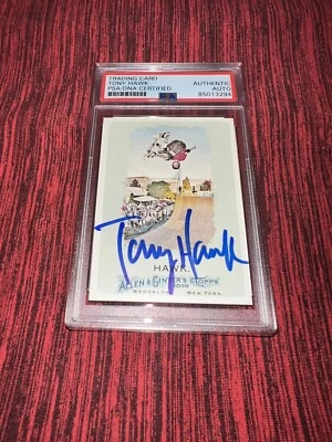 Подписанная коллекционная карточка Тони Хока 2010 Allen & Ginter легенда скейтборда PSA/DNA - Изображение 1 из 2
