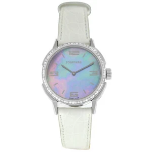 Tourneau TNY Roventa TNY350707009 Ladies Diamond MOP Steel 35MM Quartz Watch - Picture 1 of 9