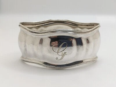 Antique German 800 Silver Napkin Ring(s) "G" initial engraving, many available - Image 1 of 3