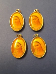 Vintage Anhänger Medaille Unsere Liebe Frau von Medjugorje Christian X4 - Bild 1 von 5