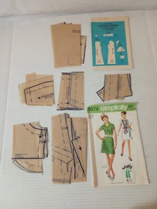 Simplicity Jiffy 8874 Sewing Pattern Simple To Sew Misses' Dress Vintage 1970 - Picture 1 of 7
