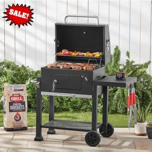 Heavy Duty 24-Inch Charcoal Grill BBQ Barbecue Smoker Outdoor Pit Patio Cooker - Picture 1 of 12