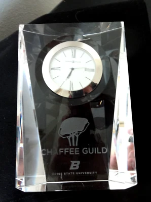 Quest Optical Crystal Tabletop Clock by Howard Miller 645-720 - Image 1 of 4