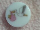 1 x STORK & BABY BUTTON 28L (approx 18mm)~ PINK or BLUE ~ BABY ~ CARDS ~ CRAFTS