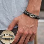 1Pc Vintage Chain Bracelets Stainless Steel Foxtail Bracelet Men's Antique Fashi