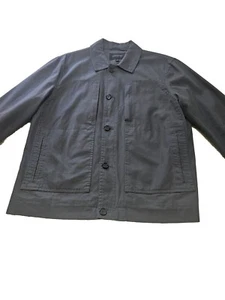 Giacca Banana Republic uomo casual bottoni alba taglia large 100% cotone antracite - Foto 1 di 16