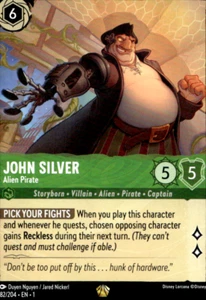 John Silver Alien Pirate Disney Lorcana The First Chapter 82/204 Legendary - Picture 1 of 1