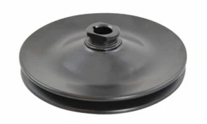 Black Steel Single Groove Power Steering Pulley, Fits GM/Chevy 1967-84 - Bild 1 von 1