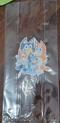 Cellophane CLEAR TREAT BAGS (MADE TO ORDER) *Handmade Item* Disney Bluey Bingo  - Image 1 of 4