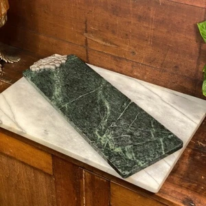 Vintage Green Marble 17" Serving Tray Cheese Board Arthur Court Grape Bunch - Picture 1 of 9