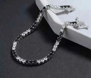 7CT Round Cut Lab Created Diamond Women's Tennis Bracelet 14K Wh Gold Plated7.5" - Picture 1 of 5