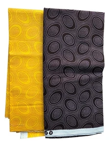 Kaffe Fassett Aboriginal Dot FreeSpirit Fabric Lot of 2 Gold 20x44  Brown 18x44 - Picture 1 of 8