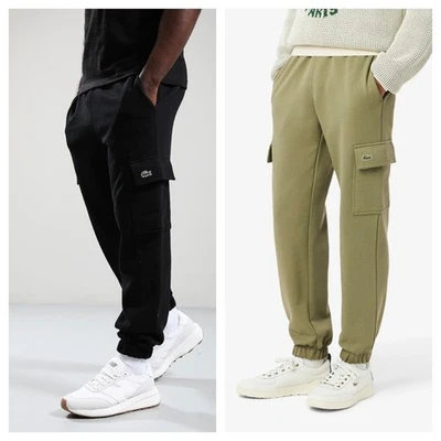 LACOSTE MENS FLEECE CARGO JOGGERS TROUSERS JOGGING  BOTTOM S TO XXL - Image 1 of 4