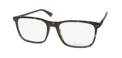 NEW POLICE VPLF80 EYEGLASSES PLASTIC 0722 SQUARE MENS FULL-RIM BROWN 55-18-145 - Image 1 of 4