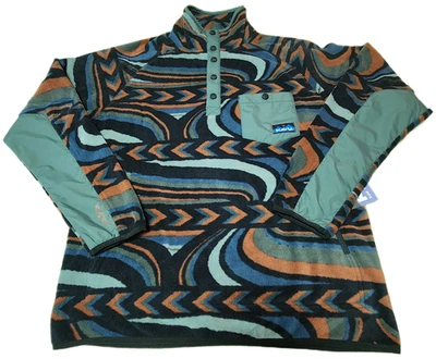 KAVU Teannaway Riven Stitch Half Mock Neck Polyester Fleece Med or Large NWT - Image 1 of 4
