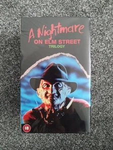 A Nightmare On Elm Street 1, 2 & 3 VHS Sealed Box Set Cert 18 Freddy UNTESTED - Picture 1 of 11