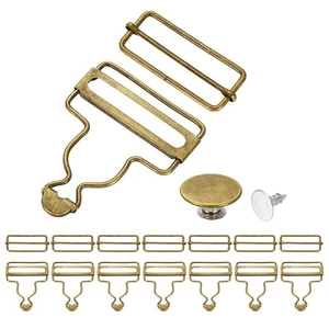 Juego de 8 hebillas para monos de metal, clips de tirantes para monos de 1-3/4", bronce - Imagen 1 de 6