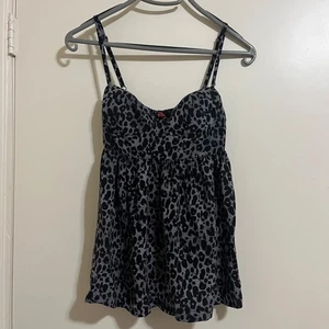 Vintage Babydoll Top Gr. S Animal Print Y2K Grunge Indie Sleaze Romantisch Dark Fairy. - Bild 1 von 9