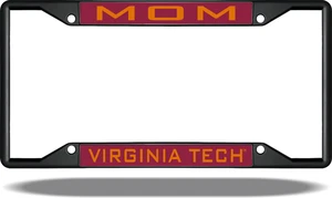 Marco de matrícula negro Virginia Tech MOM - Imagen 1 de 1