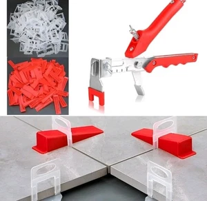 Tile Leveling System Kit, 600pcs Tile Leveler Spacers Clips+150pcs Reusable Wedg - Picture 1 of 5