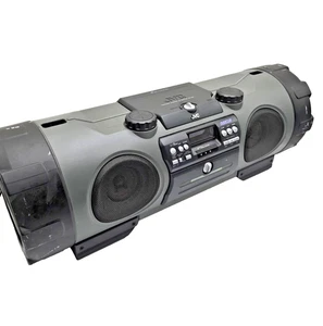 JVC - Kaboom CD/Cassette/AM/FM Boombox w/2 Built-In Subwoofers & Guitar Input - Picture 1 of 23