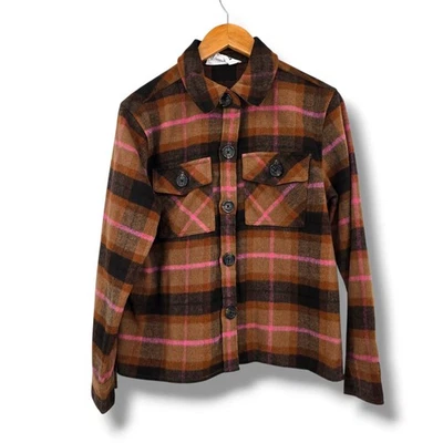 Chaqueta camisa a cuadros BB Dakota Steve Madden para mujer talla S con botones Foto 1 de 4