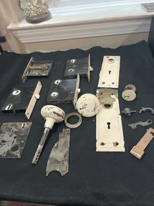 Lot of 16 - VTG Mortise Lock Door Hardware Salvage Reclaimed Parts Or Repair - Picture 1 of 8