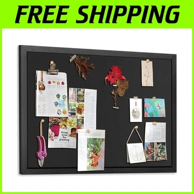 Cork Bulletin Board 23x18 Wood Frame for Office School - Image 1 of 4