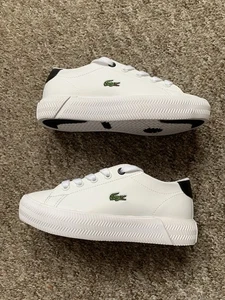 Lacoste Junior Entrenadores Blancos Reino Unido 11 Nuevo Gripshot Informal Vacaciones Boda Inteligente  - Imagen 1 de 6