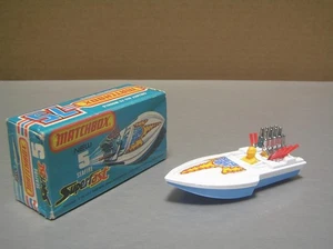Matchbox Superfast MB5 Seafire Orange-Yellow Driver Blue Base Mint in Box - Picture 1 of 13