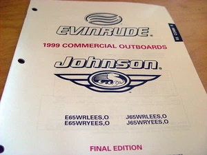 Evinrude Johnson 65 HP EE Commercial Outboard Parts Manual Catalog Book 1999 - Picture 1 of 1