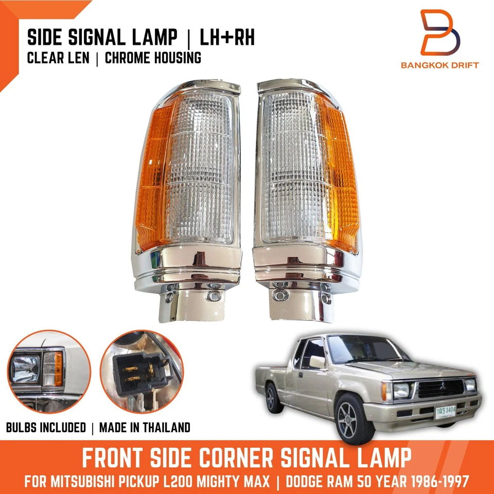 Luz de lámpara de esquina delantera para Mitsubishi L200 Mighty Max Dodge Ram 50 87-96 Foto 1 de 4