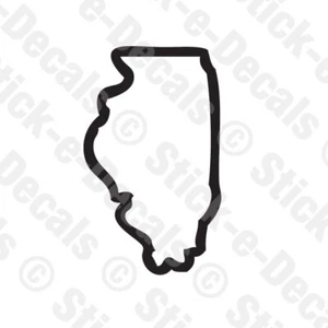 ILLINOIS STATE OUTLINE Vinyl Decal Sticker STATE Pride IL - Picture 1 of 2